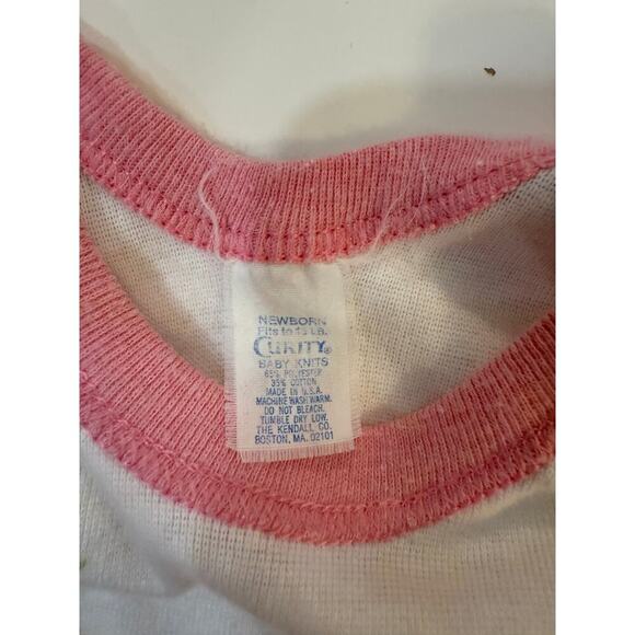 Vintage Baby Girl Onesie Lot 80/90s Kawaii Cat Print Footie Pajamas Balloons USA - Picture 8 of 8